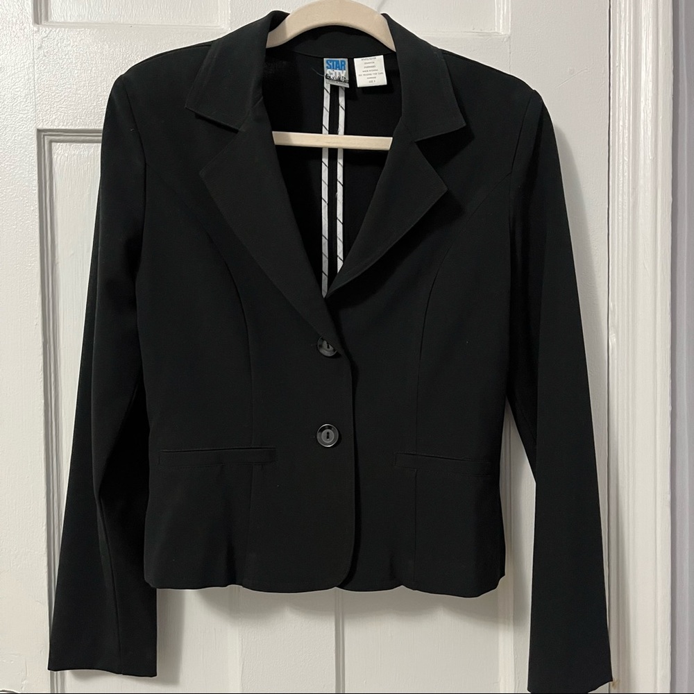 Star City Black Button Blazer